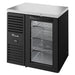 True TBR32-RISZ1-L Series 32-inch single door back bar cooler in black with glass door and wire shelves