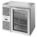True TBR36 Series 36-inch single door back bar cooler in stainless steel with glass door