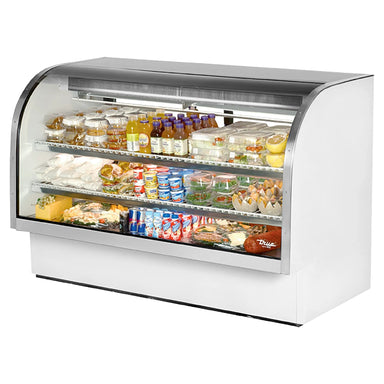 True TCGG-72-HC-LD Curved Glass 72" Refrigerated Deli Case-Phoenix Food Equipment