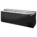 True TD-95-38 Series 95-inch horizontal bottle cooler in black finish with sliding stainless steel lids