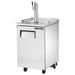 True TDD-1 Series 24-inch single door keg beer dispensing cooler in stainless steel with chrome tap tower