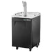 True TDD-1 Series 24-inch single door keg beer dispensing cooler in black with chrome tap tower