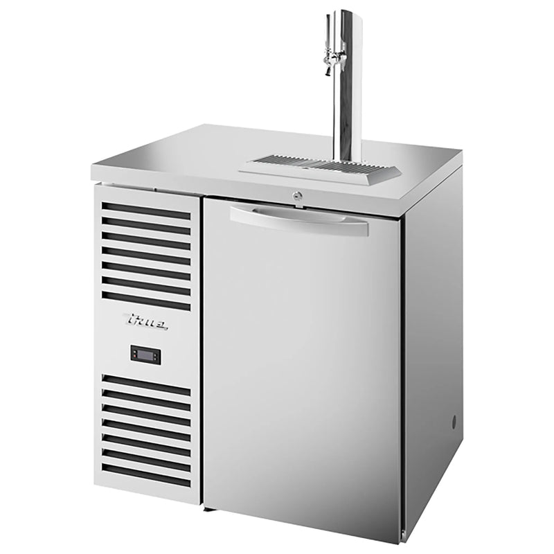 True TDR32-RISZ1-L Series Single Door 32" Wide Keg Beer Dispensing Cooler - Black or Stainless Steel Finish-Phoenix Food Equipment