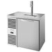 True TDR36-RISZ1-L Series 36-inch single door keg beer dispensing cooler in stainless steel with tap tower