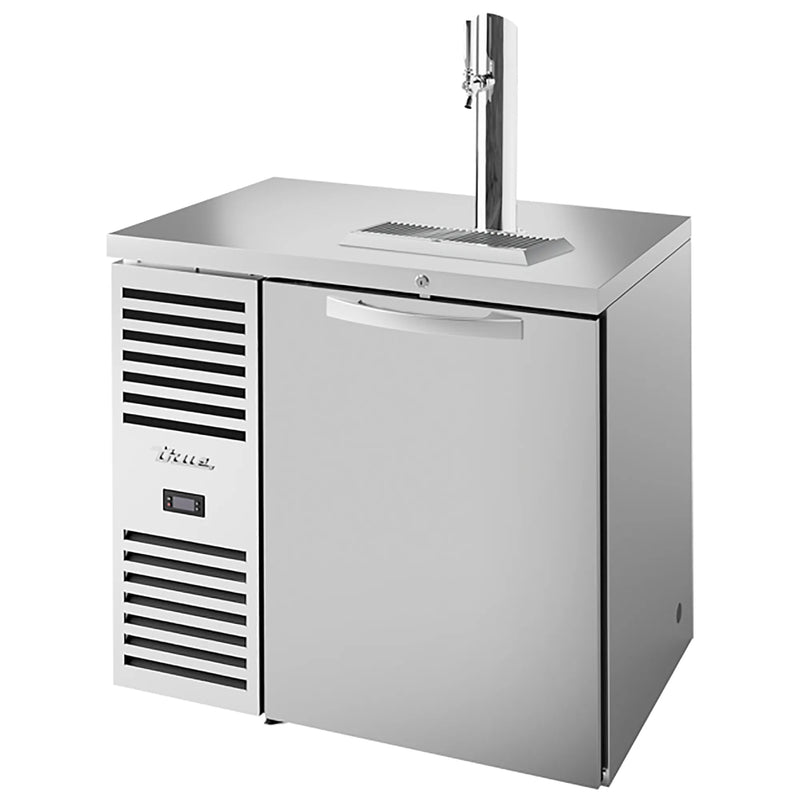 True TDR36-RISZ1-L Series Single Door 36" Wide Keg Beer Dispensing Cooler - Black or Stainless Steel Finish-Phoenix Food Equipment