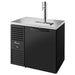 True TDR36-RISZ1-L Series 36-inch single door keg beer dispensing cooler in black with tap tower