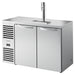True TDR52-RISZ1-L Series 52-inch double door keg beer dispensing cooler in stainless steel with tap tower