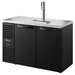 True TDR52-RISZ1-L Series 52-inch double door keg beer dispensing cooler in black with tap tower