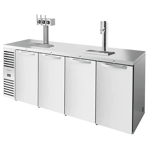 True TDR92-RISZ1-L Series Four Door 92" Wide Keg Beer Dispensing Cooler - Black or Stainless Steel Finish-Phoenix Food Equipment
