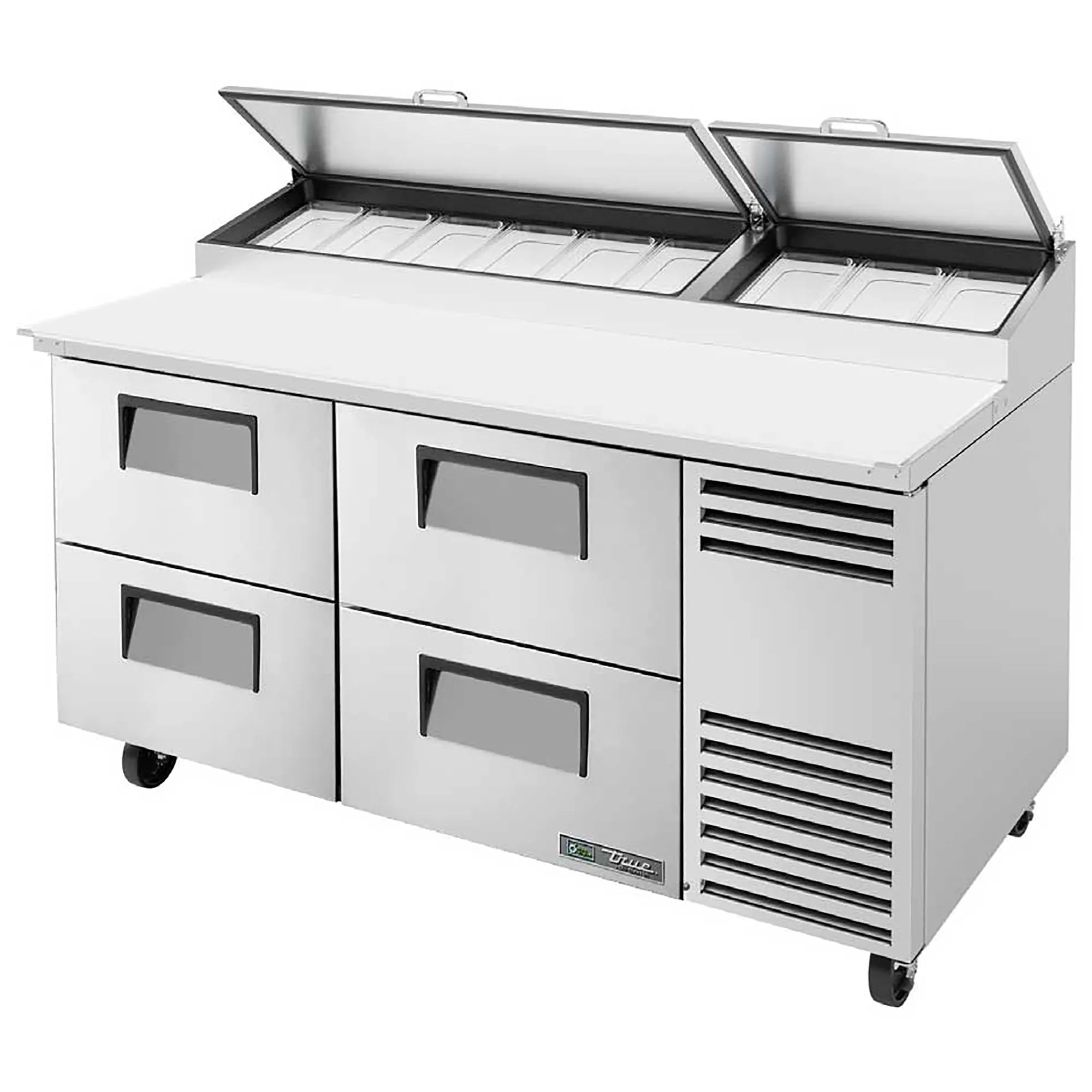 True TPP-AT-67-HC Double Door 67" Refrigerated Pizza Prep Table - Various Configurations-Phoenix Food Equipment