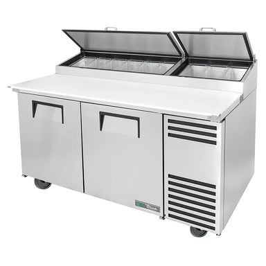 True TPP-AT-67-HC Double Door 67" Refrigerated Pizza Prep Table - Various Configurations-Phoenix Food Equipment