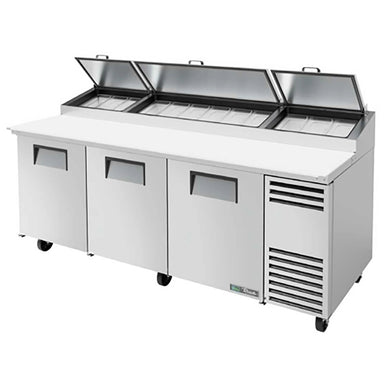 True TPP-AT2-93-HC Triple Door 93" Refrigerated Pizza Prep Table - Various Configurations-Phoenix Food Equipment