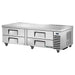 True TRCB-72-HC 72-inch stainless steel refrigerated chef base with four drawers for 4-inch deep pans