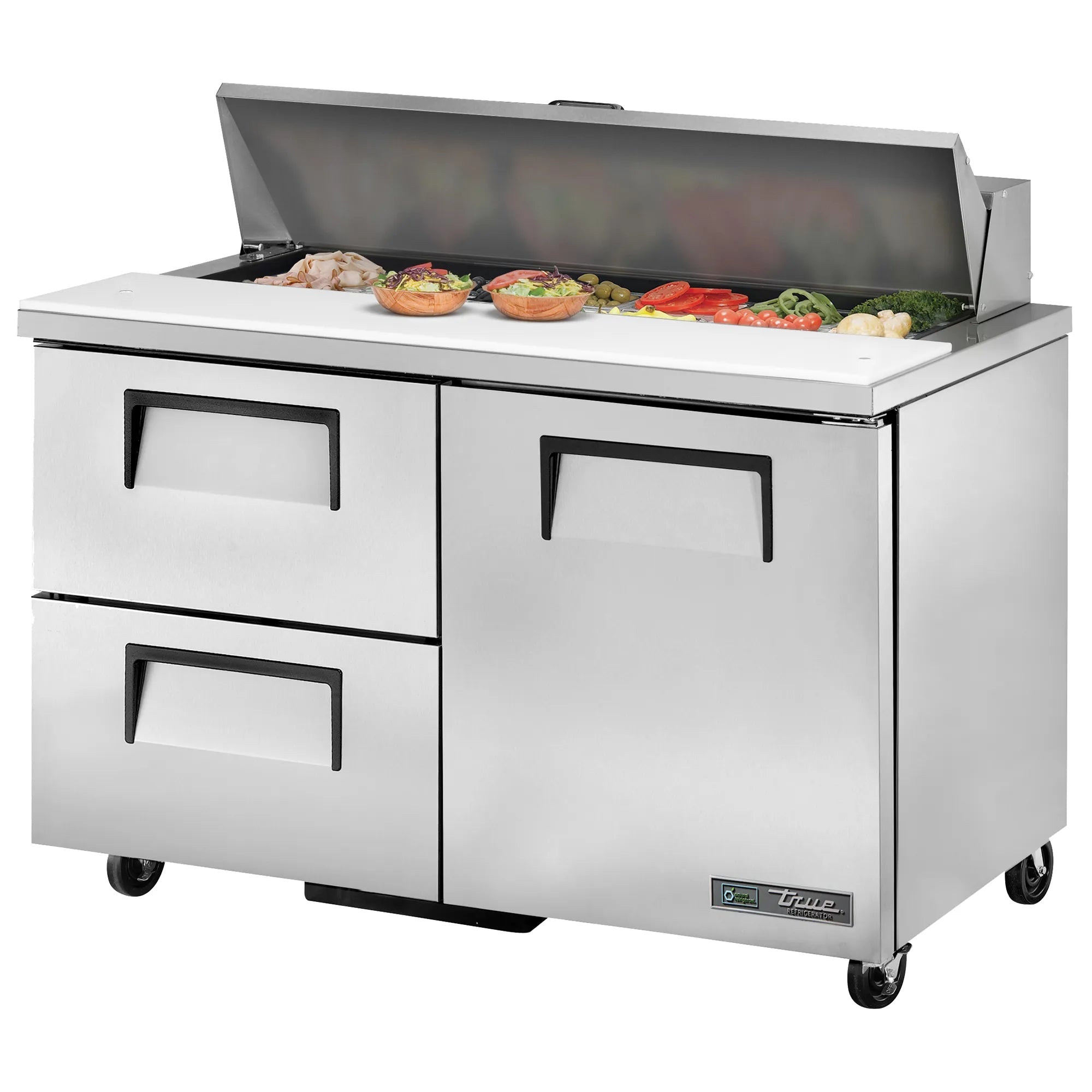True TSSU-48-12-HC Double Door 48" Refrigerated Sandwich Prep Table - Various Configurations-Phoenix Food Equipment