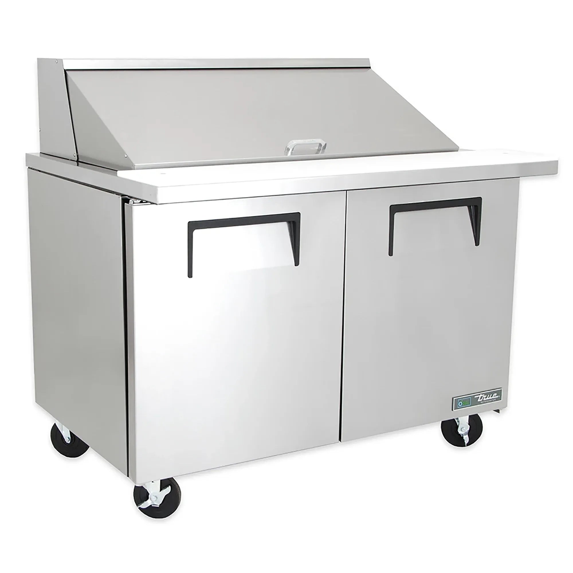 True TSSU-48-18M-B-HC Double Door 48" Refrigerated Mega Top Sandwich Prep Table - Various Configurations-Phoenix Food Equipment
