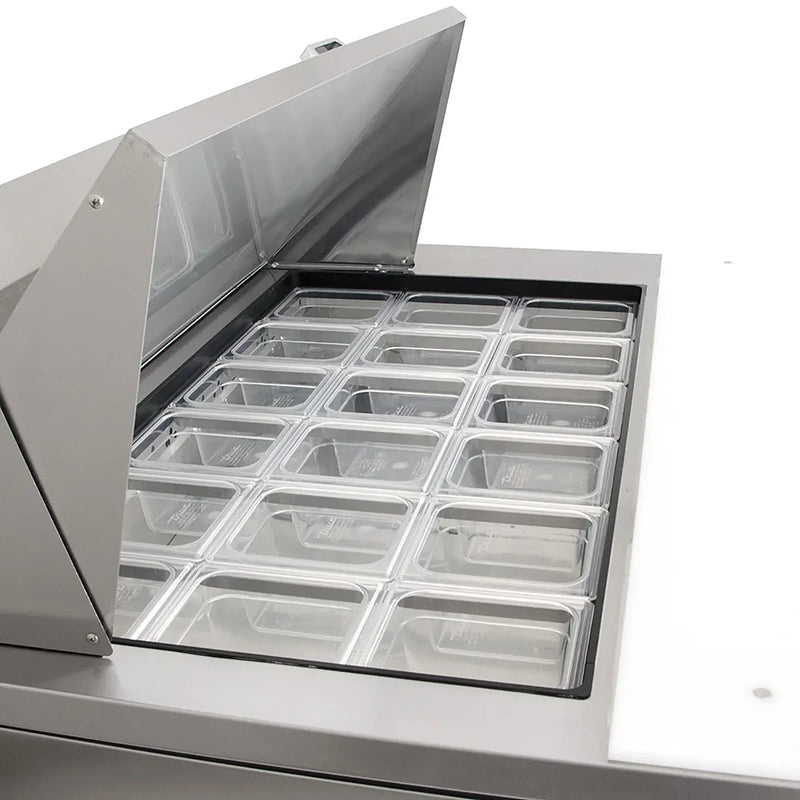 True TSSU-48-18M-B-HC Double Door 48" Refrigerated Mega Top Sandwich Prep Table - Various Configurations-Phoenix Food Equipment