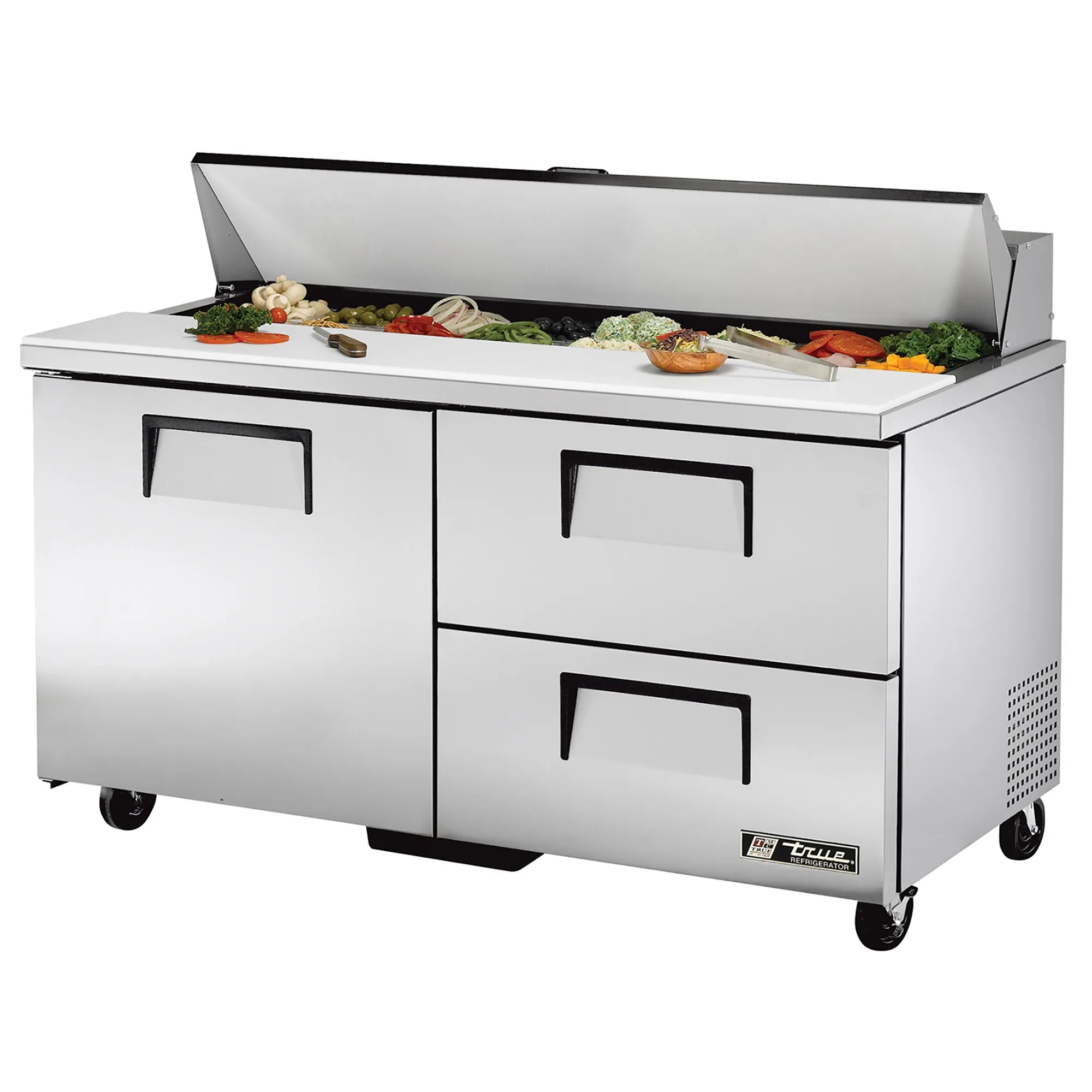 True TSSU-60-16-HC Double Door 60" Refrigerated Sandwich Prep Table - Various Configurations-Phoenix Food Equipment