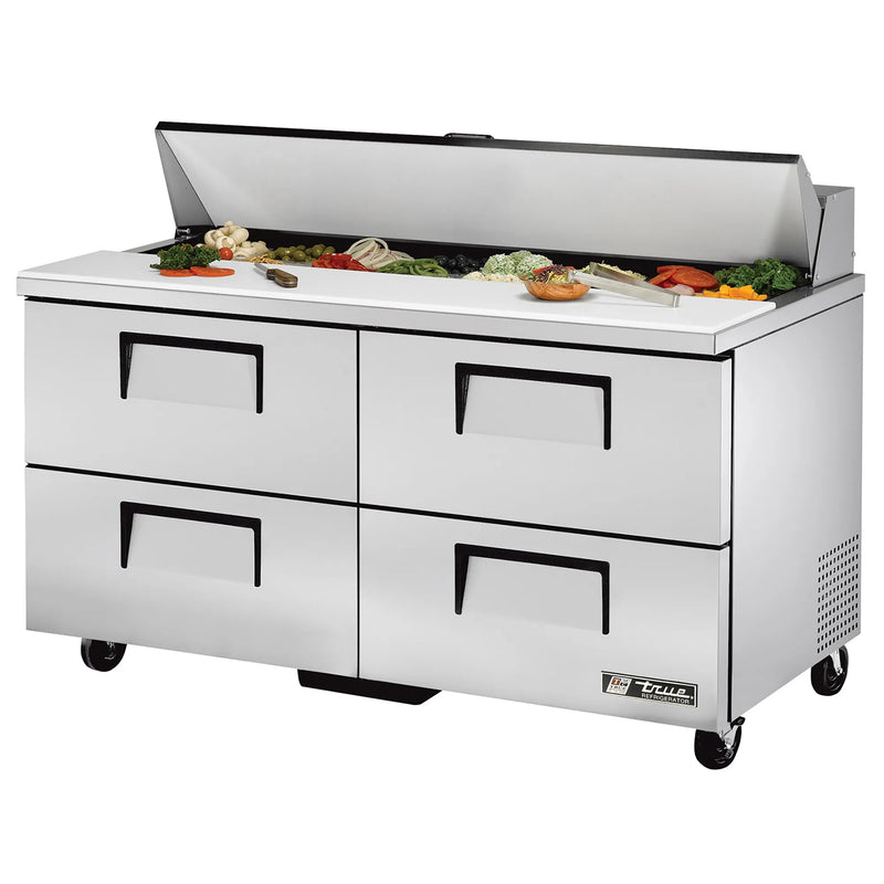 True TSSU-60-16-HC Double Door 60" Refrigerated Sandwich Prep Table - Various Configurations-Phoenix Food Equipment