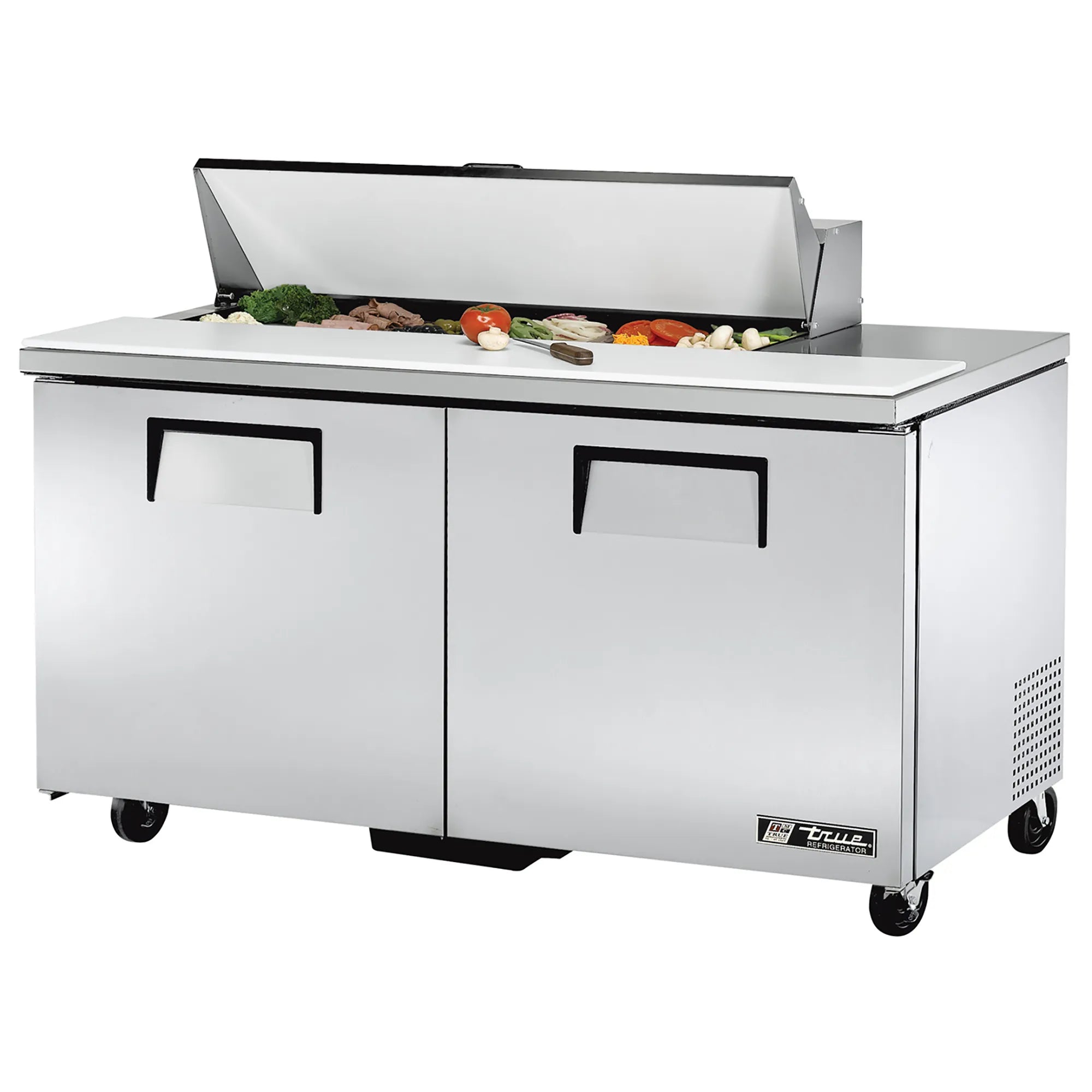 True TSSU-60-16-HC Double Door 60" Refrigerated Sandwich Prep Table - Various Configurations-Phoenix Food Equipment