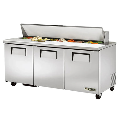 True TSSU-72-18-HC Triple Door 72" Refrigerated Sandwich Prep Table - Various Configurations-Phoenix Food Equipment