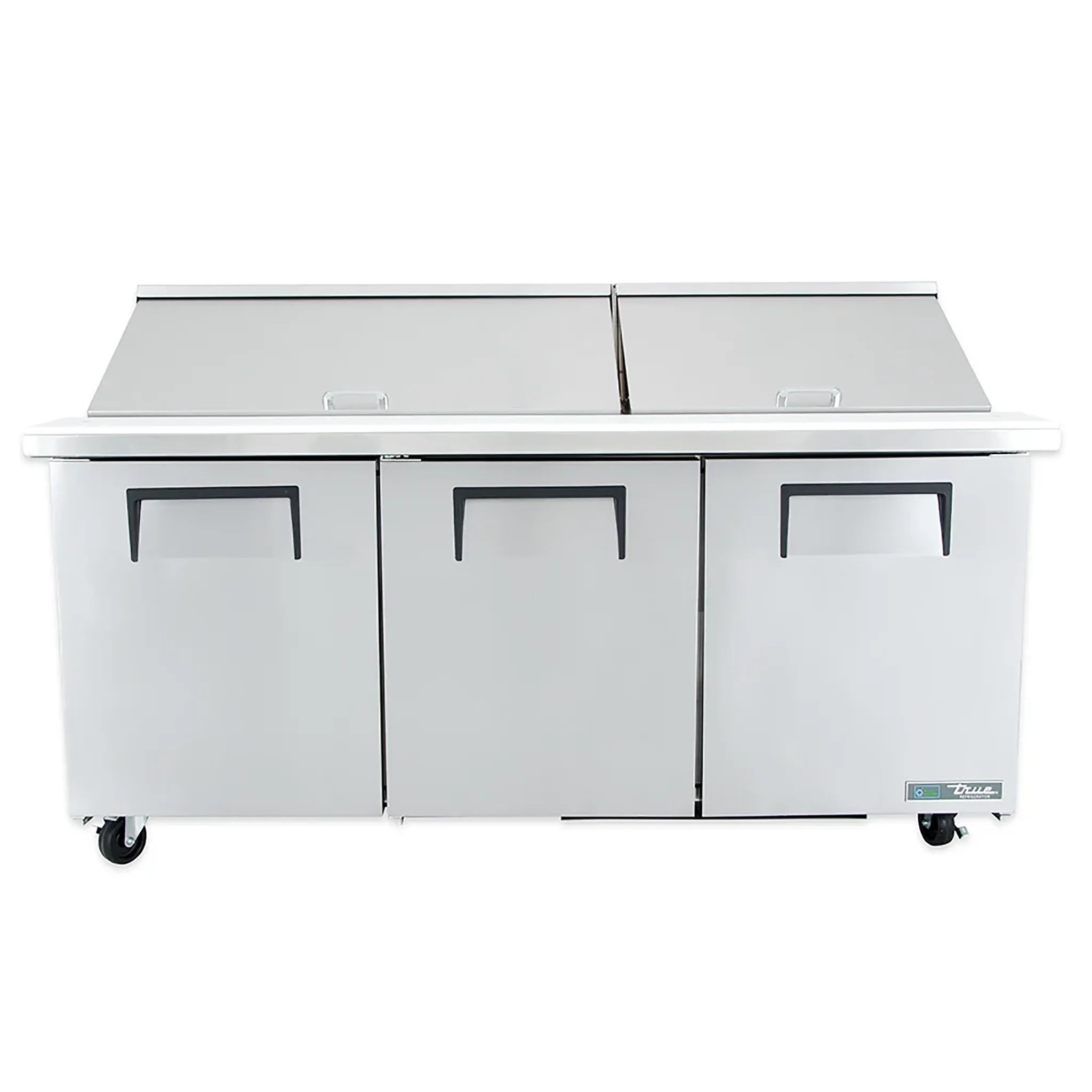 True TSSU-72-30M-B-ST-HC Triple Door 72" Refrigerated Mega Top Sandwich Prep Table - Various Configurations-Phoenix Food Equipment