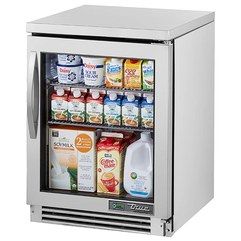 True TUC-24 Series Single Door 24" Under Counter Refrigerator - Solid or Glass Door-Phoenix Food Equipment