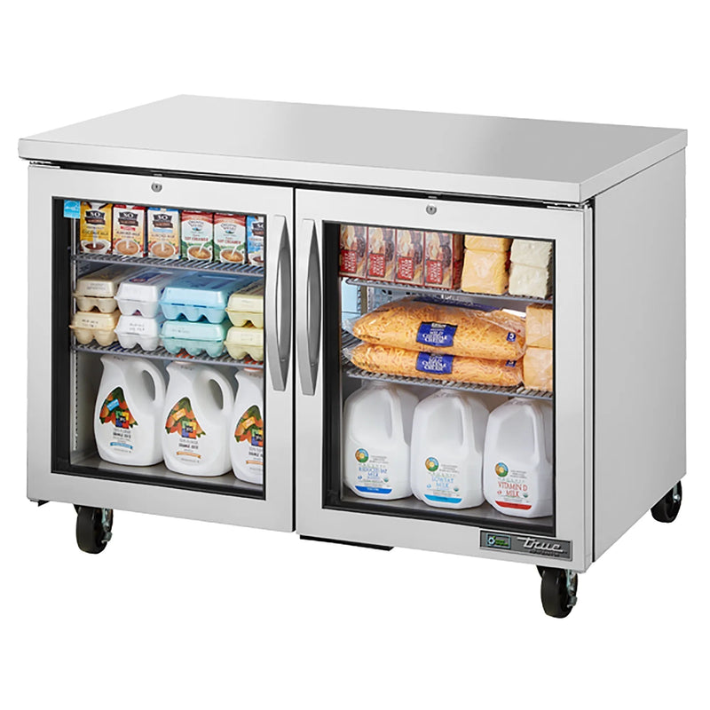 True TUC-48 Series Double Door 48" Under Counter Refrigerator - Various Configurations-Phoenix Food Equipment