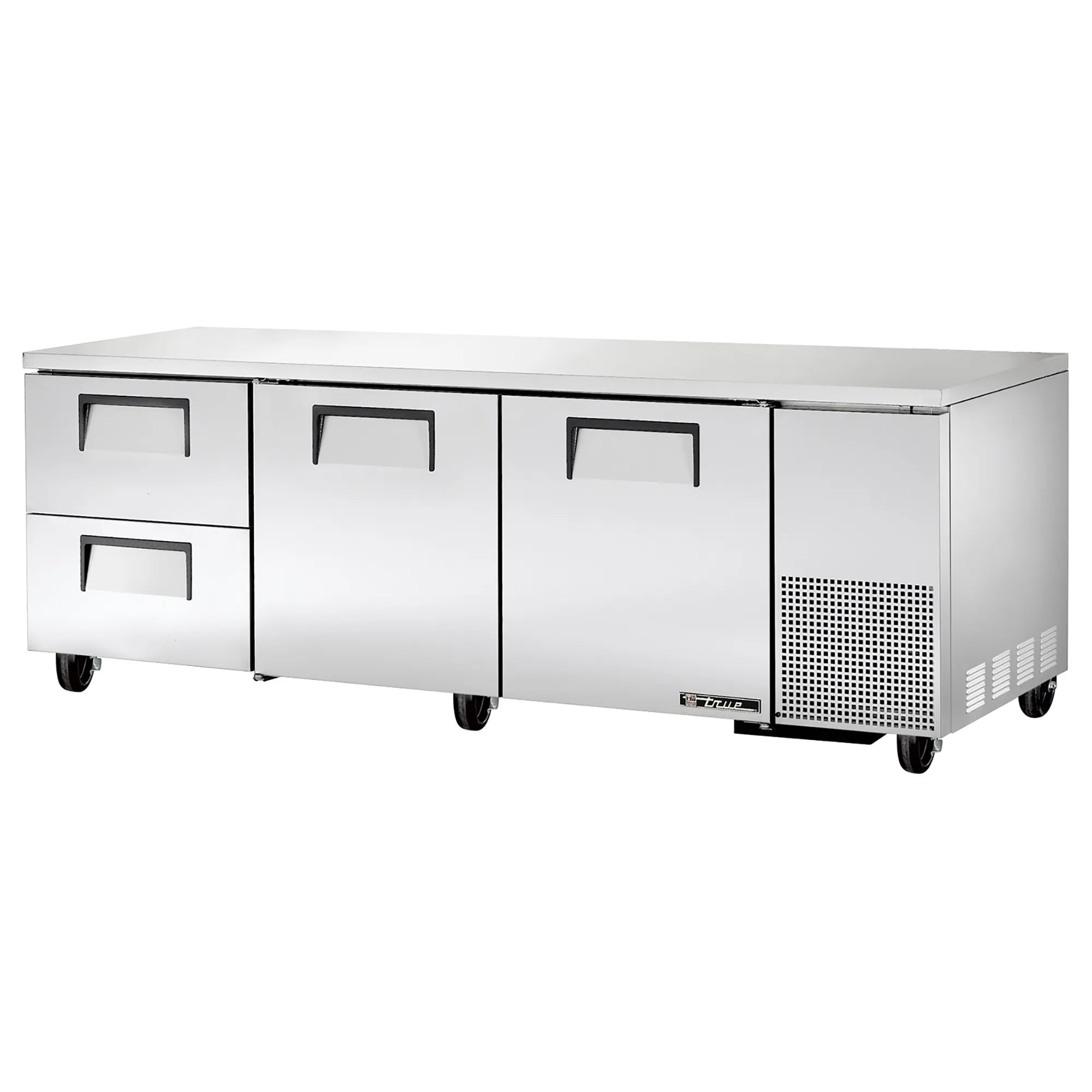 True TUC-93-HC Triple Door 93" Side Mounted Refrigerated Work Table - Various Configurations-Phoenix Food Equipment
