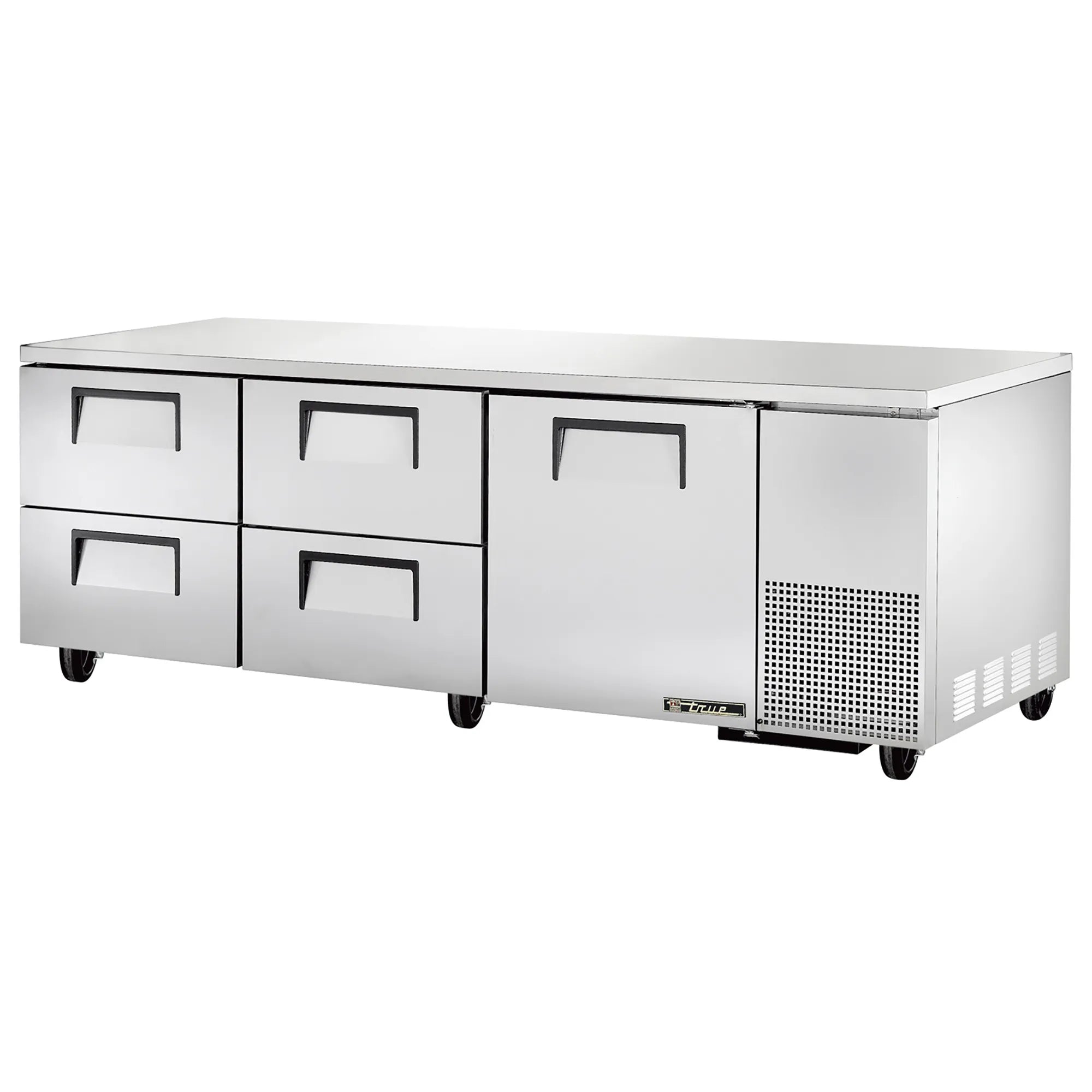 True TUC-93-HC Triple Door 93" Side Mounted Refrigerated Work Table - Various Configurations-Phoenix Food Equipment