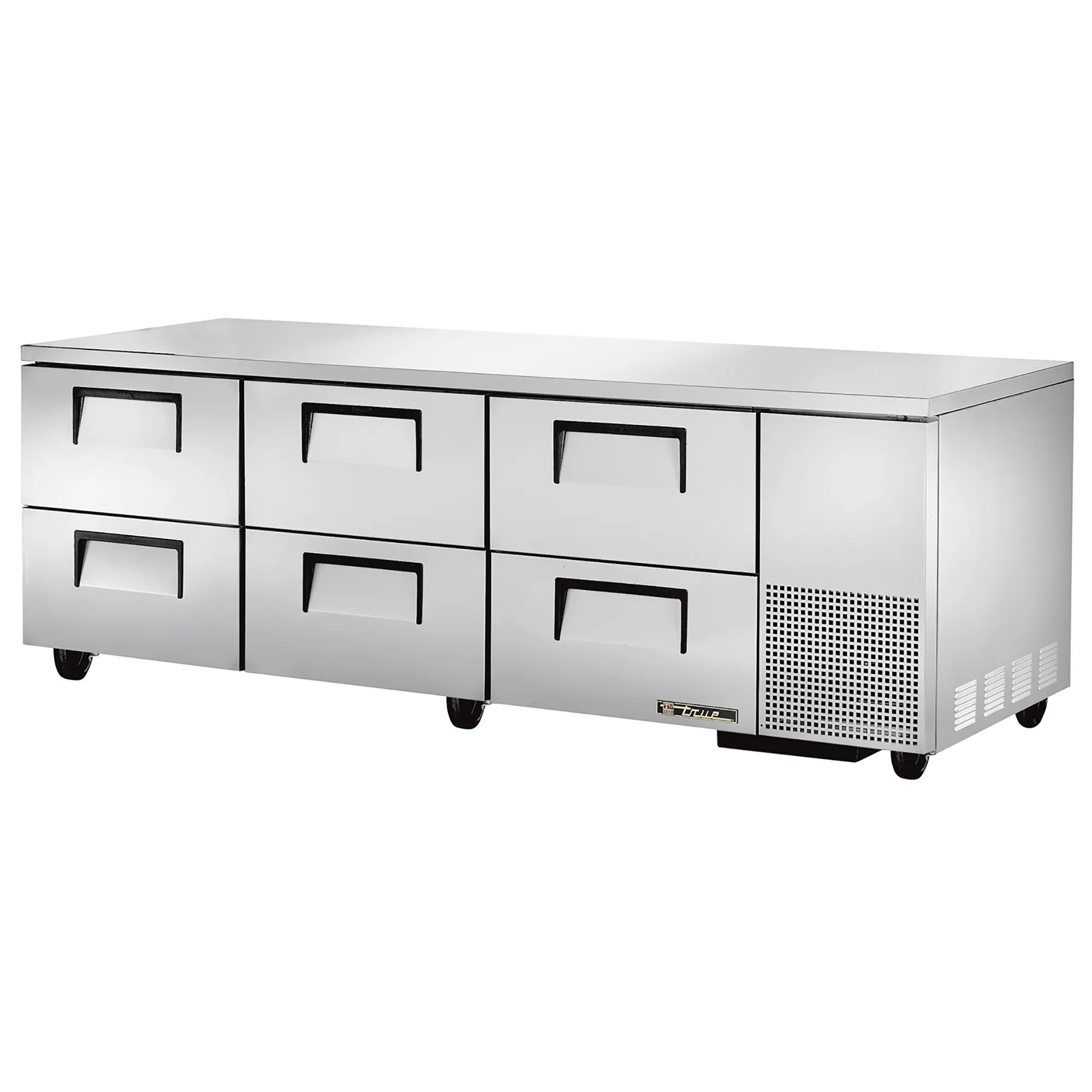 True TUC-93-HC Triple Door 93" Side Mounted Refrigerated Work Table - Various Configurations-Phoenix Food Equipment