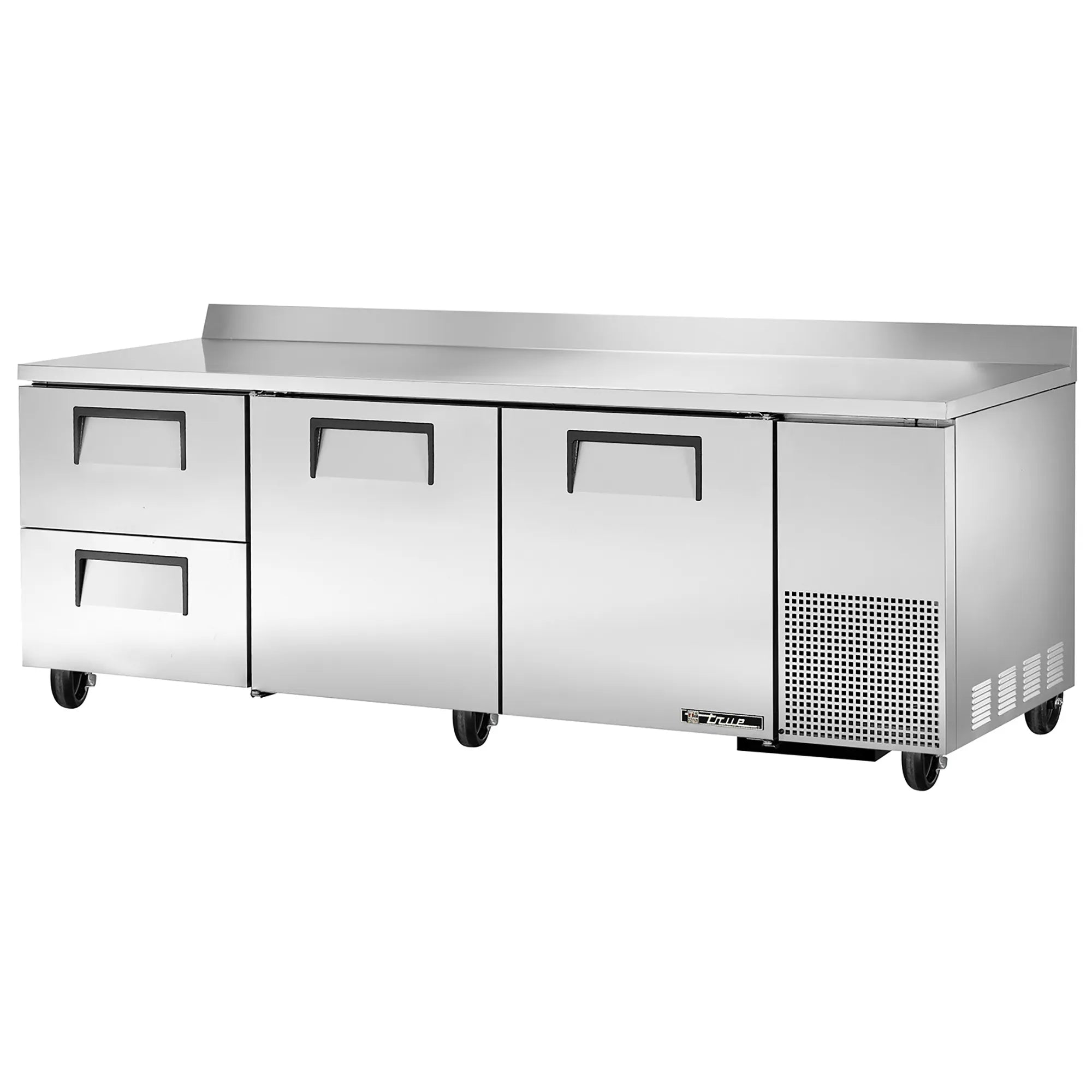 True TUC-93-HC Triple Door 93" Side Mounted Refrigerated Work Table - Various Configurations-Phoenix Food Equipment