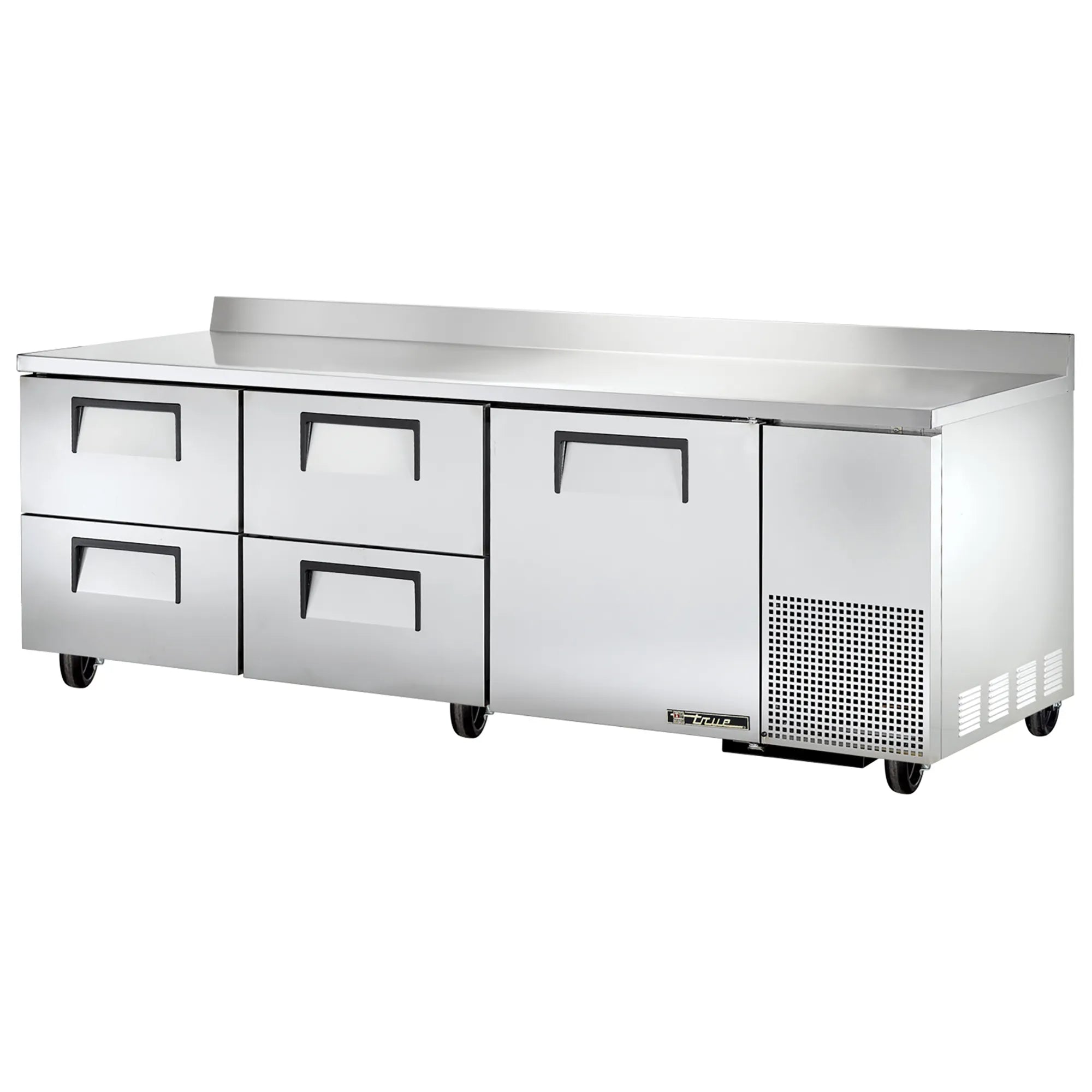 True TUC-93-HC Triple Door 93" Side Mounted Refrigerated Work Table - Various Configurations-Phoenix Food Equipment
