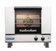 TurboFan E22 series electric countertop convection oven in stainless steel with glass door and racks, front view