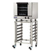 TurboFan E23 series electric countertop convection oven on a stainless steel stand with pan runners