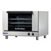 TurboFan E27 series electric countertop convection oven, larger size with glass door and three racks, angled view