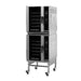 TurboFan E33 series digital electric convection ovens, two units double stacked on a stainless steel stand