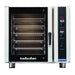 TurboFan E35 series digital electric convection oven in stainless steel with glass door and six racks, front