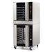 TurboFan G32D5/P8M digital gas convection oven stacked on a P8M proofer holding cabinet with glass doors