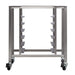 TurboFan SK2731U stainless steel oven stand with pan supports and locking casters for E27 and E28 series ovens