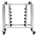 TurboFan SK35 stainless steel oven stand with angled pan supports and casters for E35 series ovens