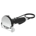 UYAR D190 electric kebob knife with 90mm round blade, black handle and coiled power cable, side view