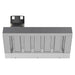 Unox XACHC-HC13 ventless hood for XACC-0513-EPRM combi oven, stainless steel with top exhaust collar, angled view