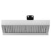 Unox XAVHC Series ventless hood for XAVC-0511 and 1011 combi ovens, stainless steel with grease filters, front view