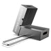 Unox XUC090 natural wood chip smoker, stainless steel Hyper Smoker box with open lid, chip tray and wire handle