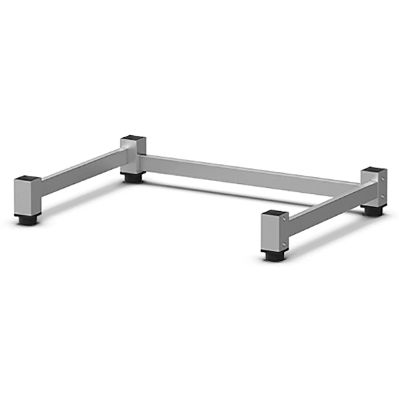 Unox XWARC Series open stand for XAVC-0511 and 1011 combi ovens, low-height stainless steel frame option, angled view