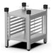 Unox XWCRC Series open stand for XACC-0513 combi ovens, tall option with side pan runners and a lower shelf