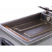 VacMaster VP215 chamber vacuum packaging machine, close-up of the stainless steel chamber and seal bar with lid open