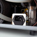 VacMaster VP220 chamber vacuum packaging machine, close-up of the power cord inlet and internal components