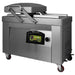 VacMaster VP400 double chamber vacuum packaging machine with digital control panel, angled side view