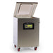VacMaster VP540 floor model chamber vacuum packaging machine on casters with the lid open, angled view